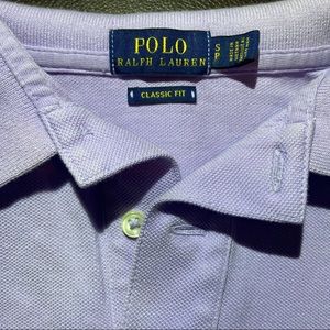 pastel purple collared shirt